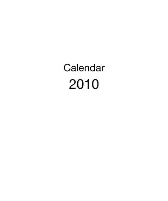 2010 Vertical Photo Calendar with Cover Cover