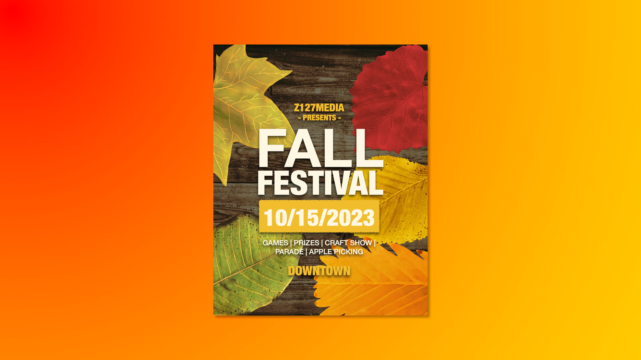 5 Leaf Fall Festival Flyer