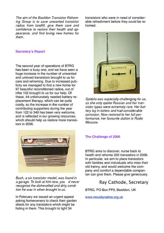Annual Report and Summary of Accounts Inner Page