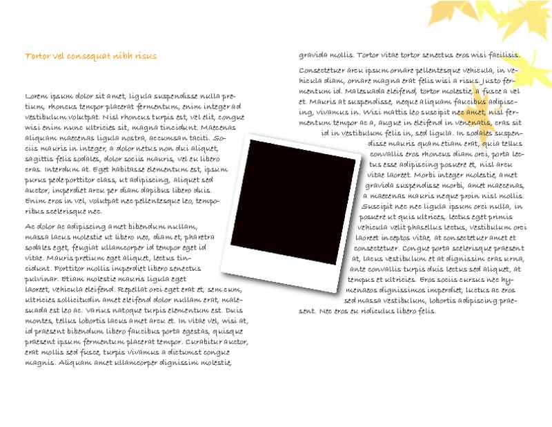 Autumn Leaves Trifold Brochure Two Columns