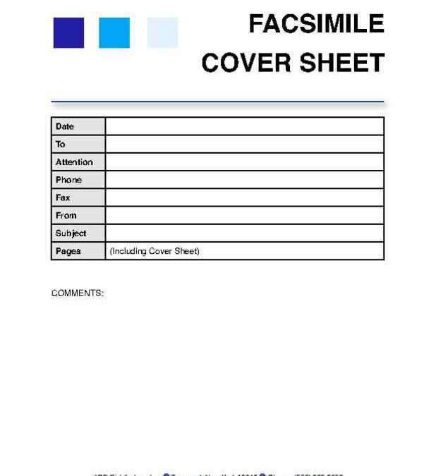 Fax Cover Sheet with Organization Information