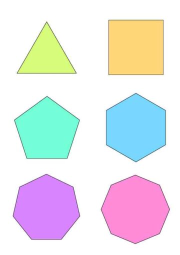 Geometric Shapes and Foldable Boxes Six Shapes