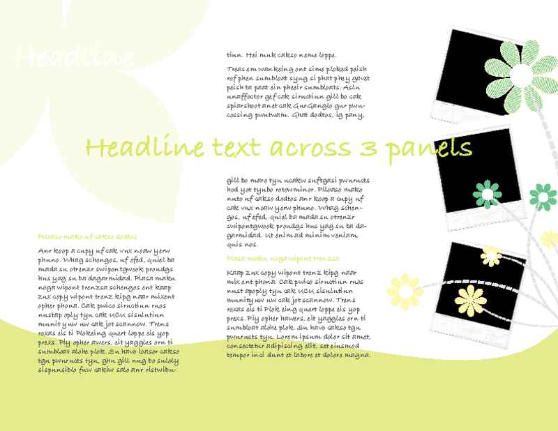 Green Daisy Trifold Brochure Inner