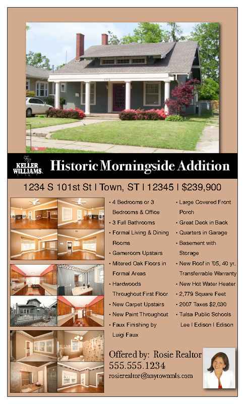 Real Estate Flyer with 13 Photos