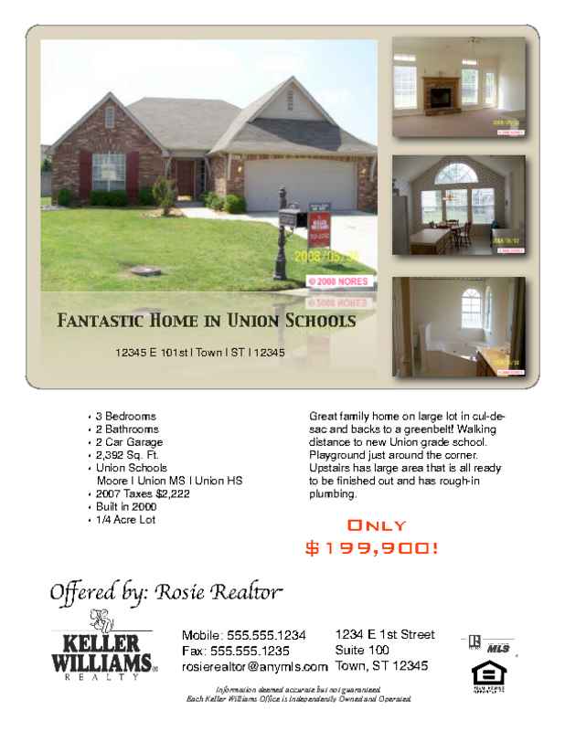 Real Estate Flyer with 4 Photos