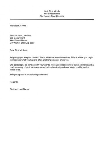Resume and Degree Program Analysis Collection Cover Letter