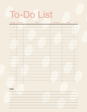 To-Do List with Water Spots