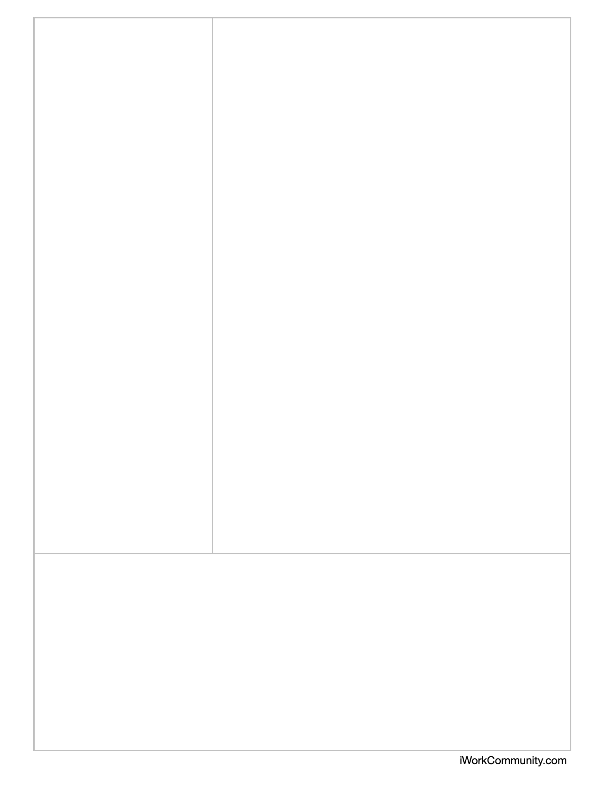 Empty Notes Section Cornell Notes with Empty Notes Column Template for Pages • iWorkCommunity