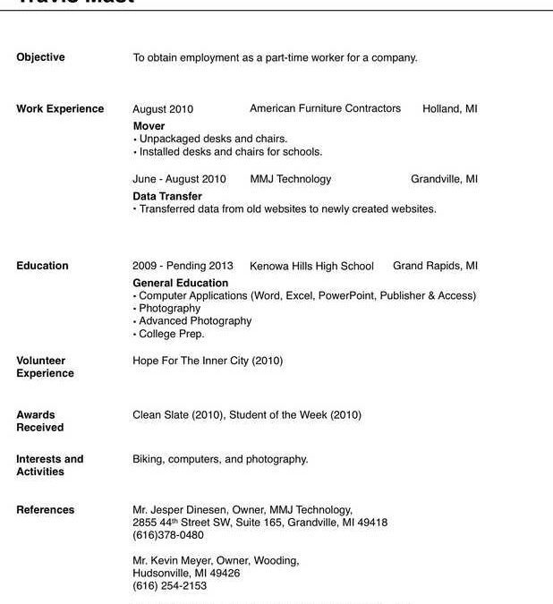 Simplified Single-Page Resume