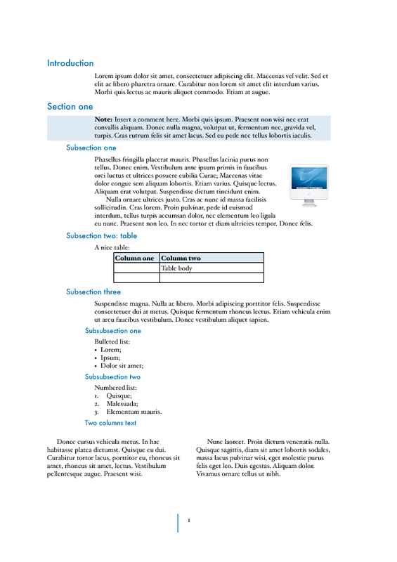 Technical Report in Blue Inner Page