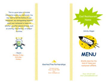 Tri-Fold Takeout Menu with Yellow and Green Accents Outside