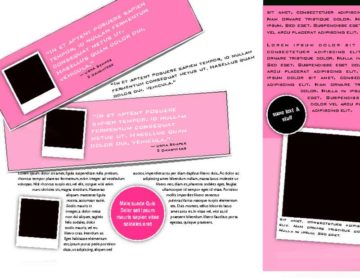 Trifold Pink and Black Brochure