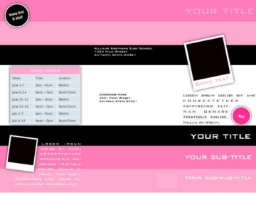 Trifold Pink and Black Brochure Outside