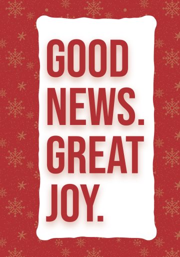Good News of Great Joy Christmas Card Template