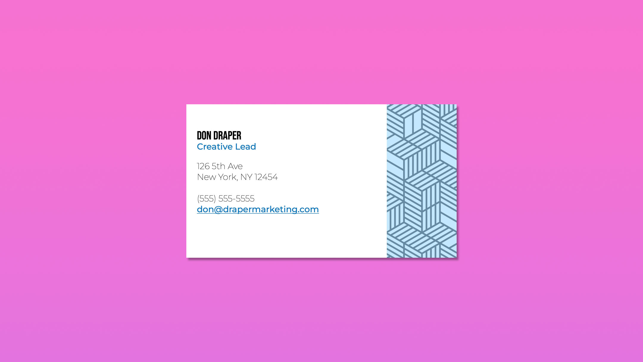 Isometric Squares Business Card Template for Pages