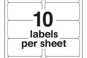 10-Up Blank Shipping Labels (Label 8163 Template)