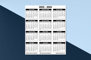 2023-2024 Vertical School Year Calendar Template