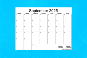 2025-2026 Landscape Monthly School Calendar
