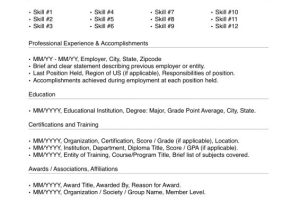 Lined Resume