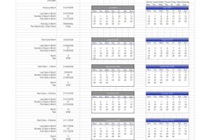 Yearly Calendar Generator