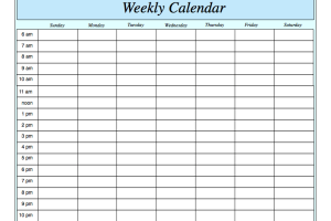 Weekly Scheduling Planner