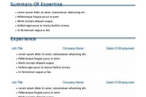 Blue Accent Resume with Cover Page