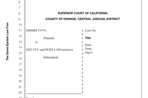 California Legal Transcript with Cover Pages