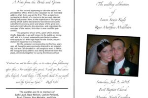Detailed Wedding Program Booklet
