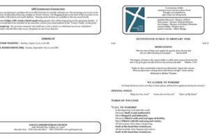 Dual-Sided Church Bulletin Booklet
