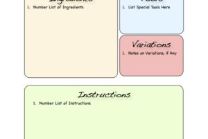 Pastel Full-Page Recipe Template