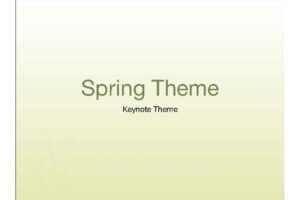 Yellow Spring Accents Keynote Theme