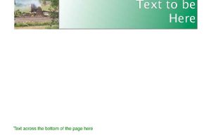 Landscape Poster with Green Banner