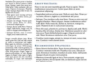 Fact Sheet Flyer for Social and Political Issues