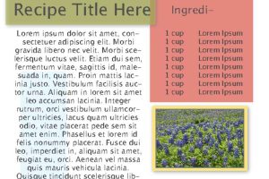 Red and Green 5x7 Recipe Card