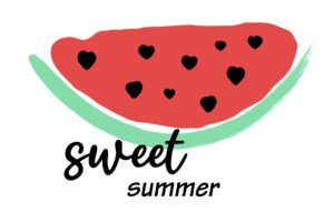 Sweet Summer 2-UP Watermelon Postcard Template